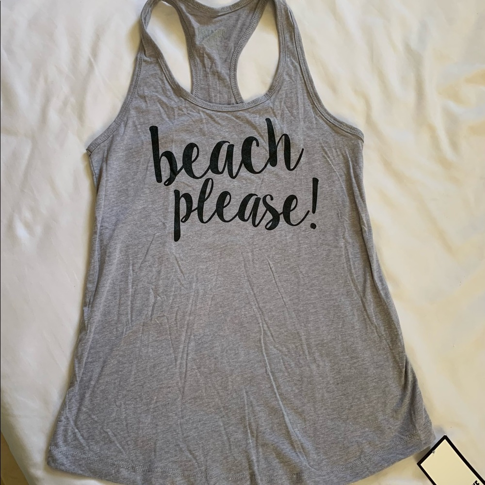 New “Beach Please” Tank Top
